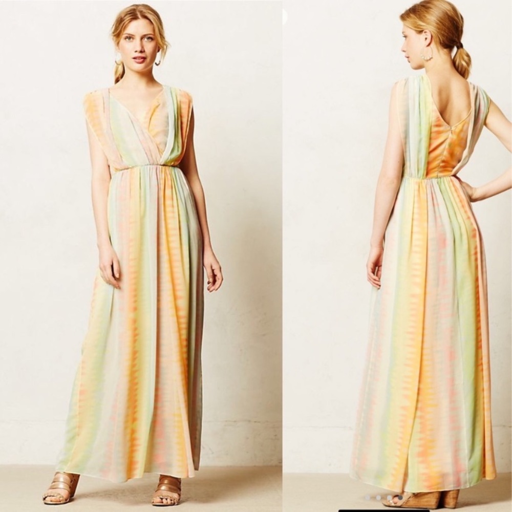 Anthropologie Lil Multi Color Solen Maxi Dress - Picture 1 of 8